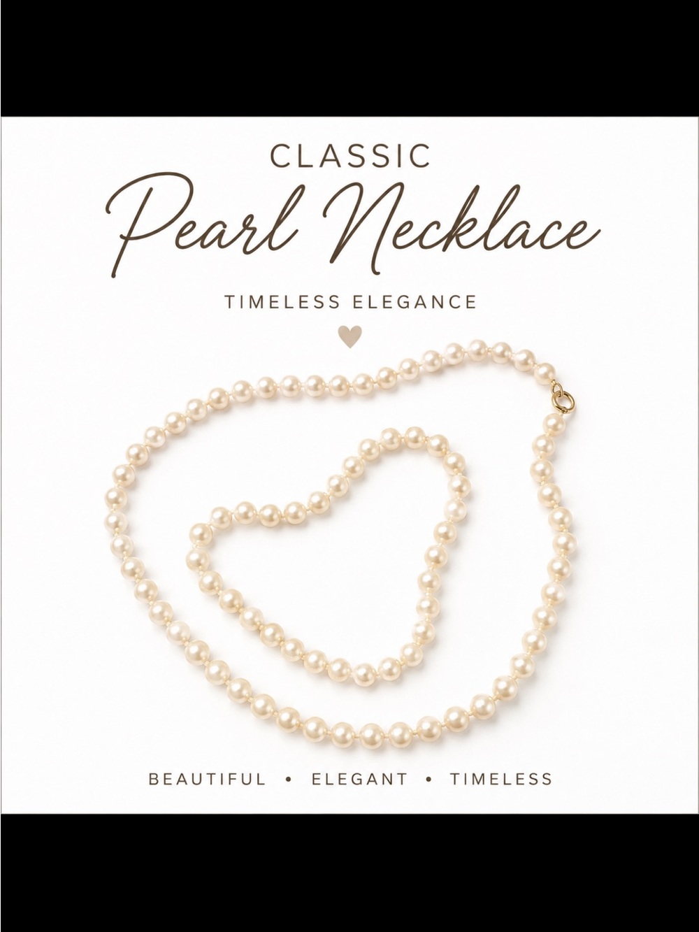 Classic Faux Long Pearl Necklace - Timeless Elegance. 50”